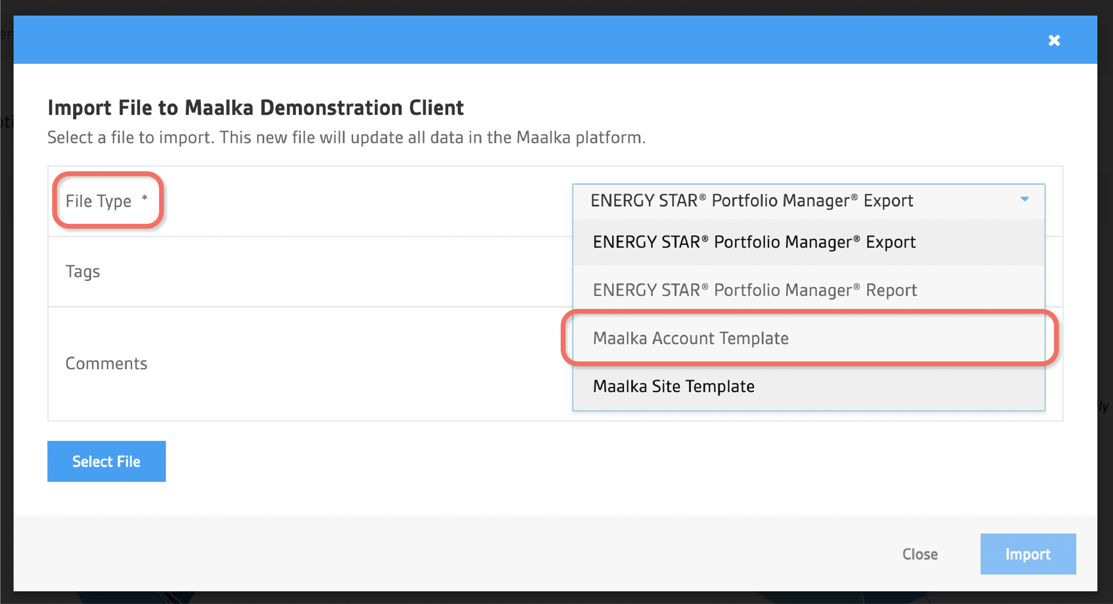 Add New Site Modal