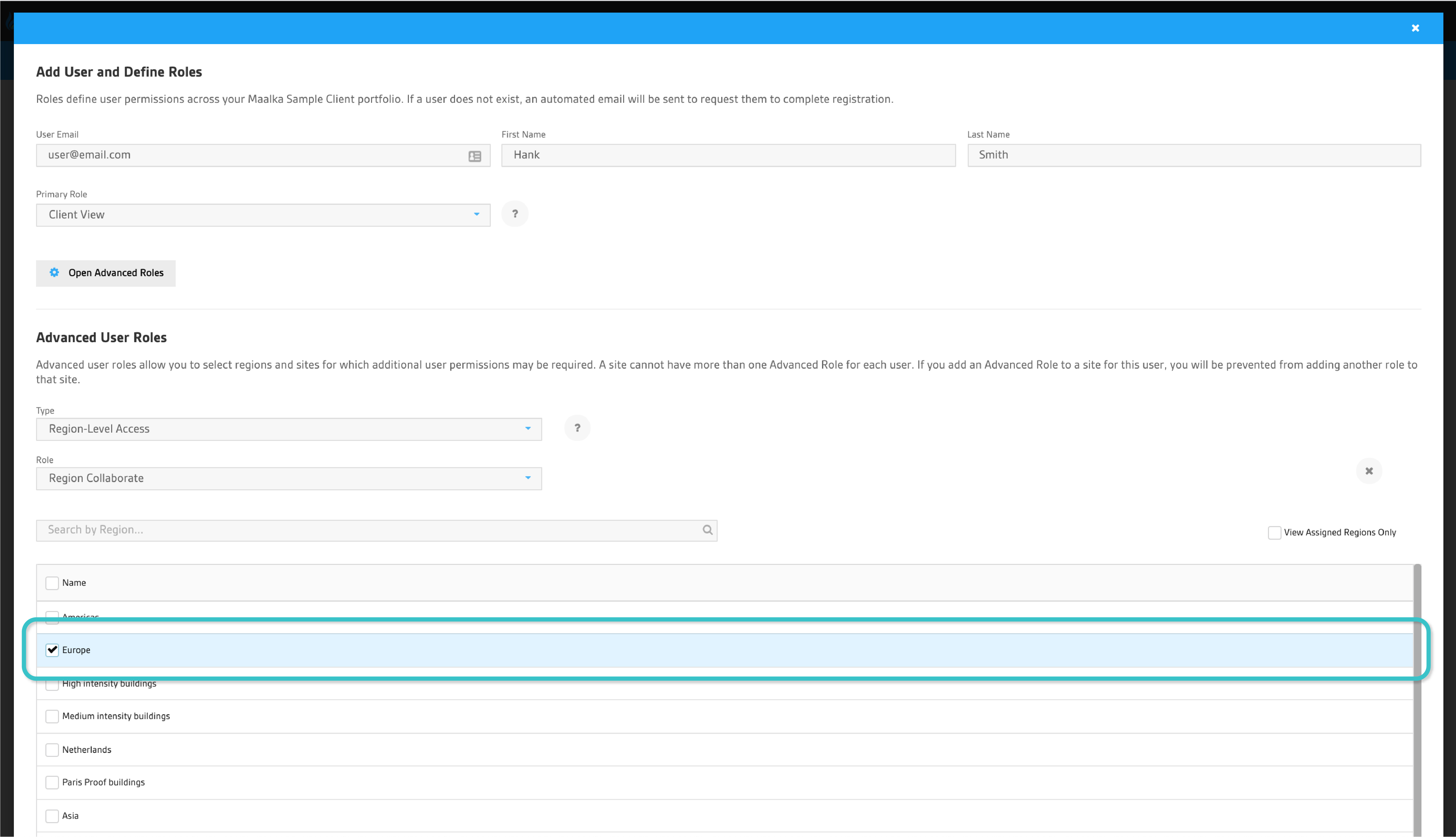 Add New Site Modal