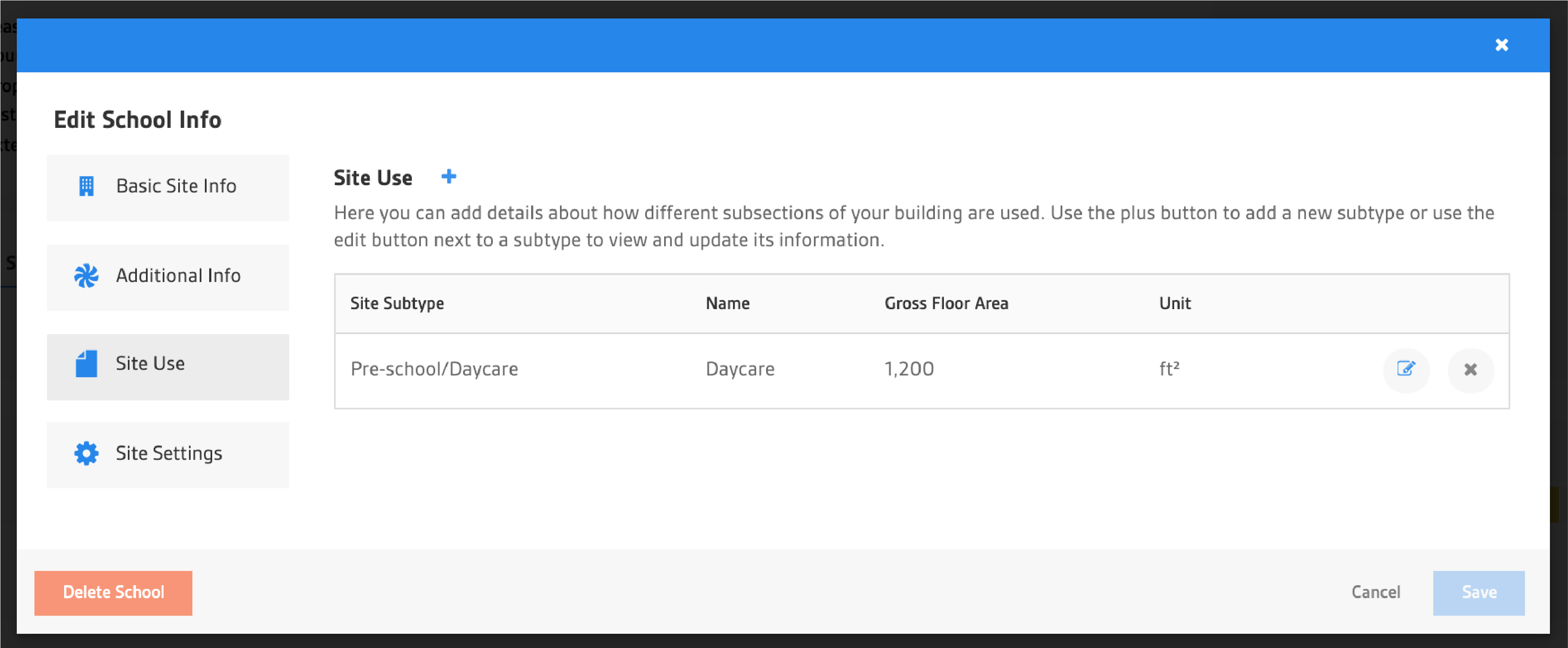 Add New Site Modal