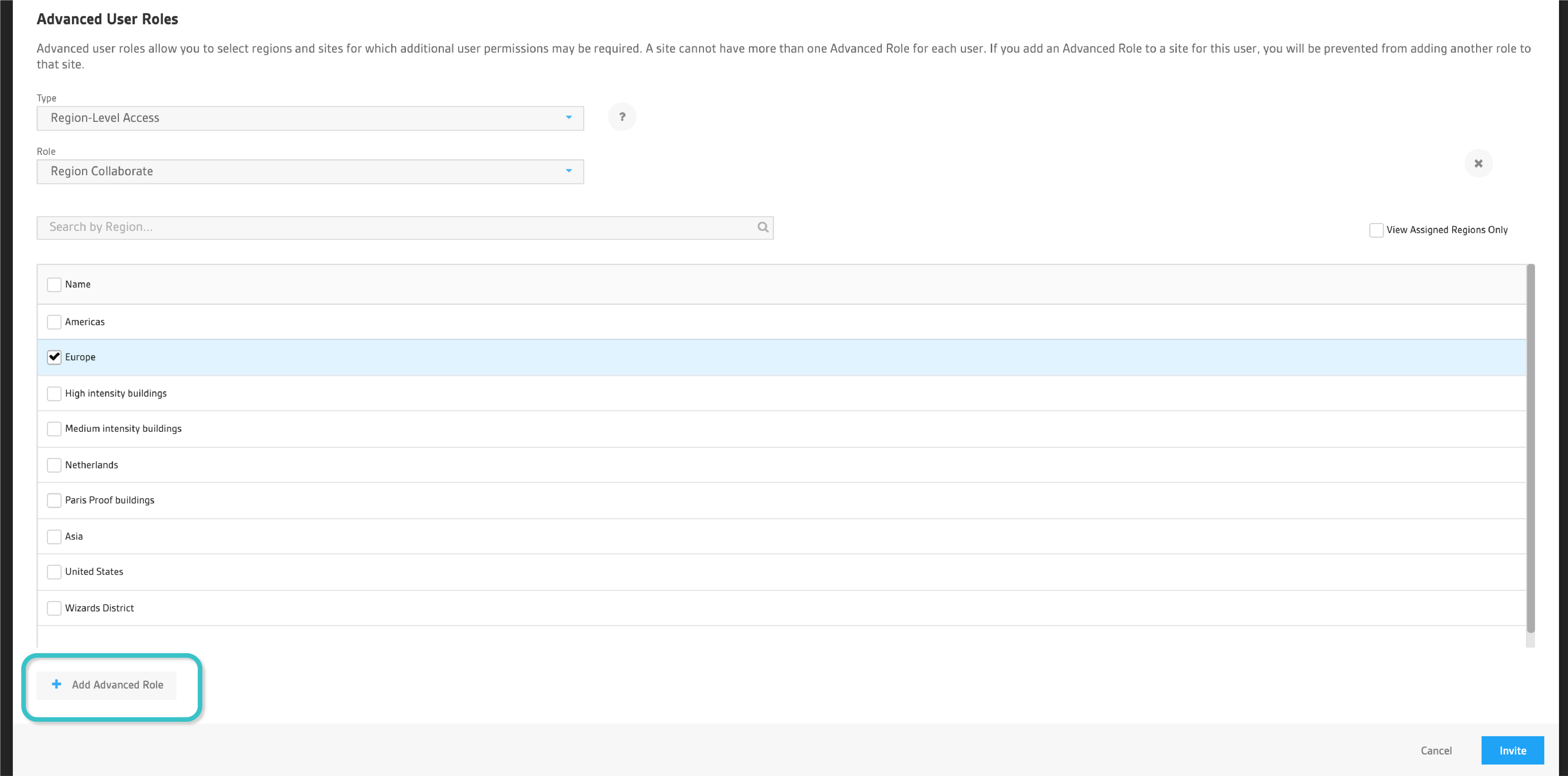 Add New Site Modal