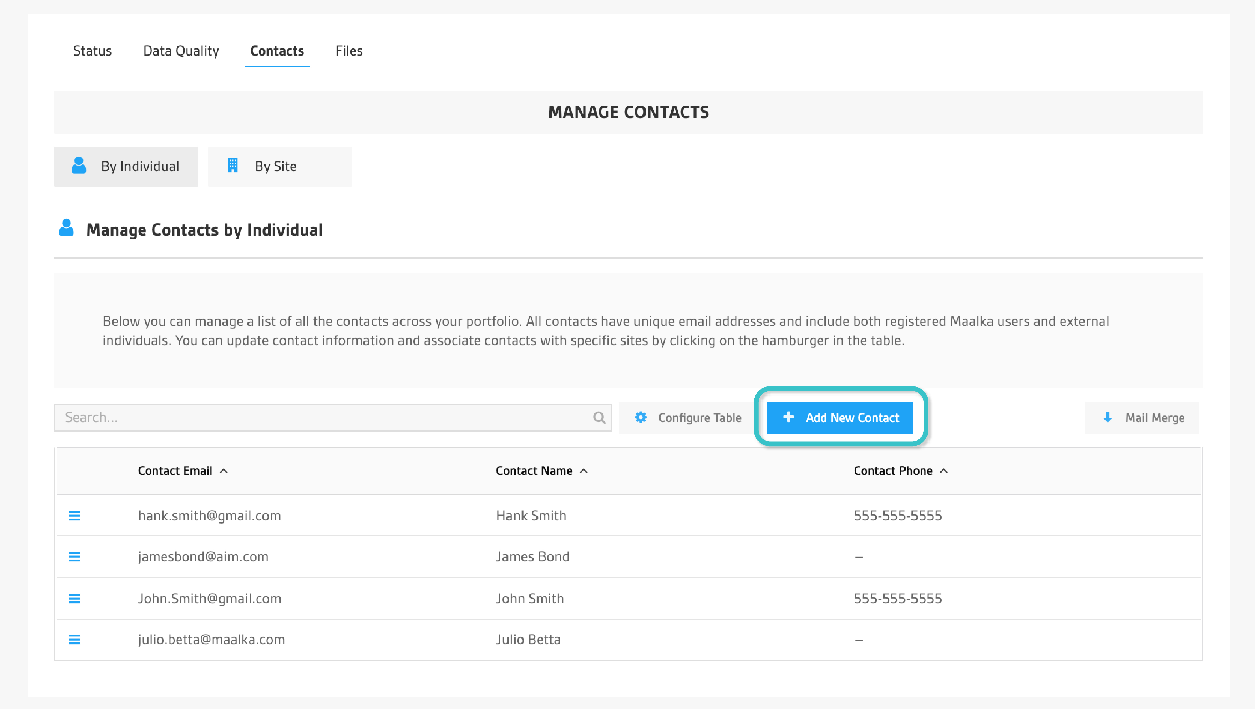Add New Site Modal
