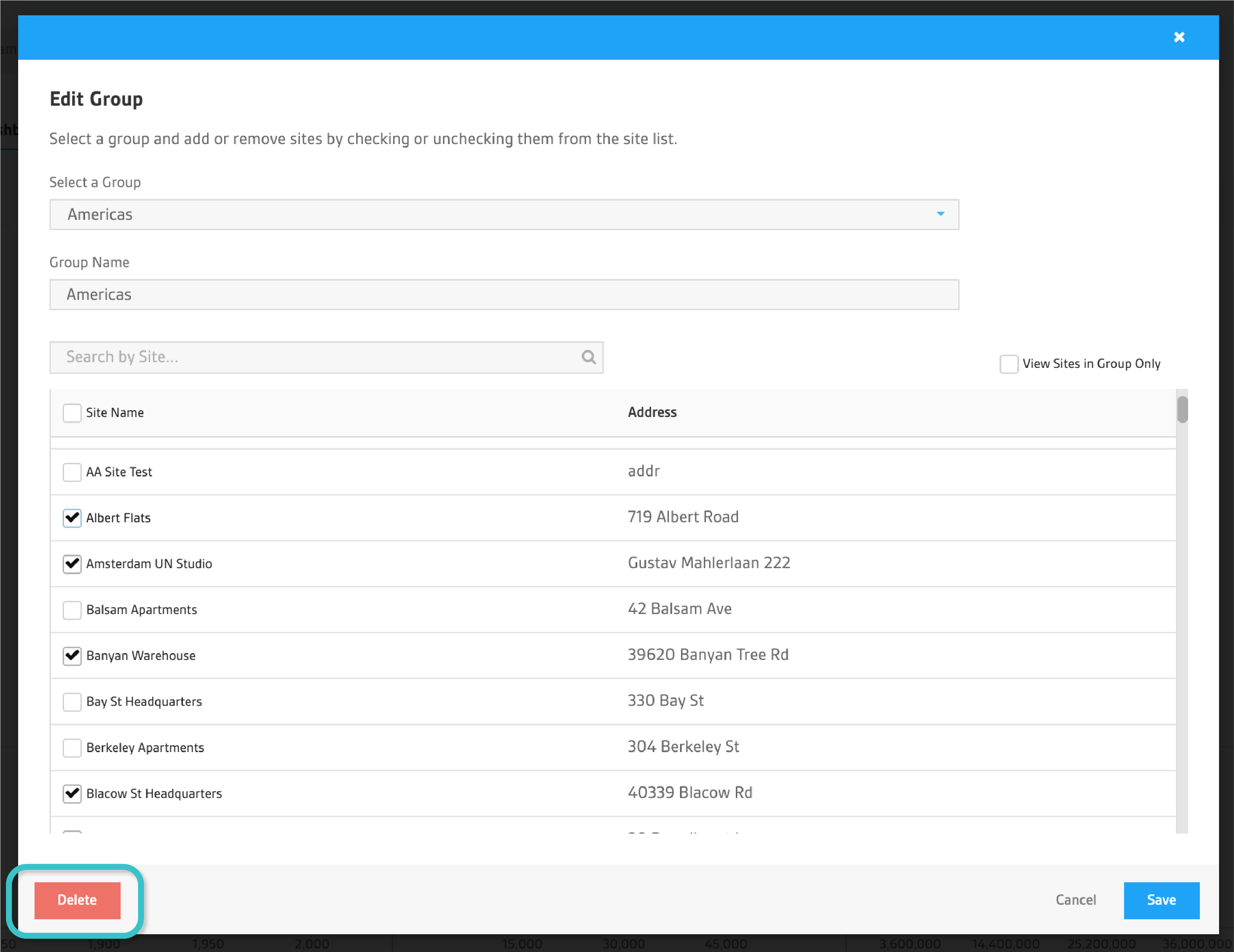 Add New Site Modal