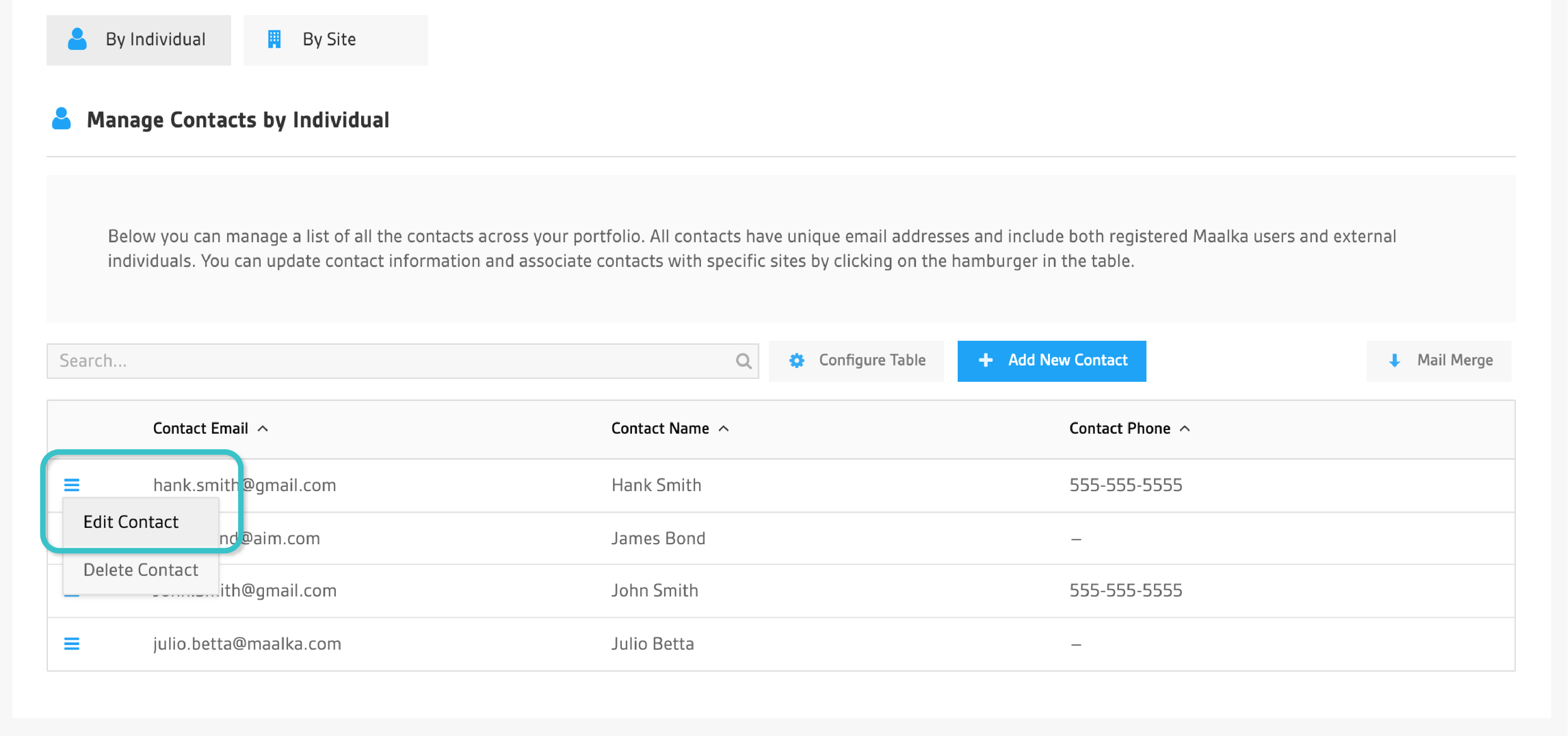 Add New Site Modal