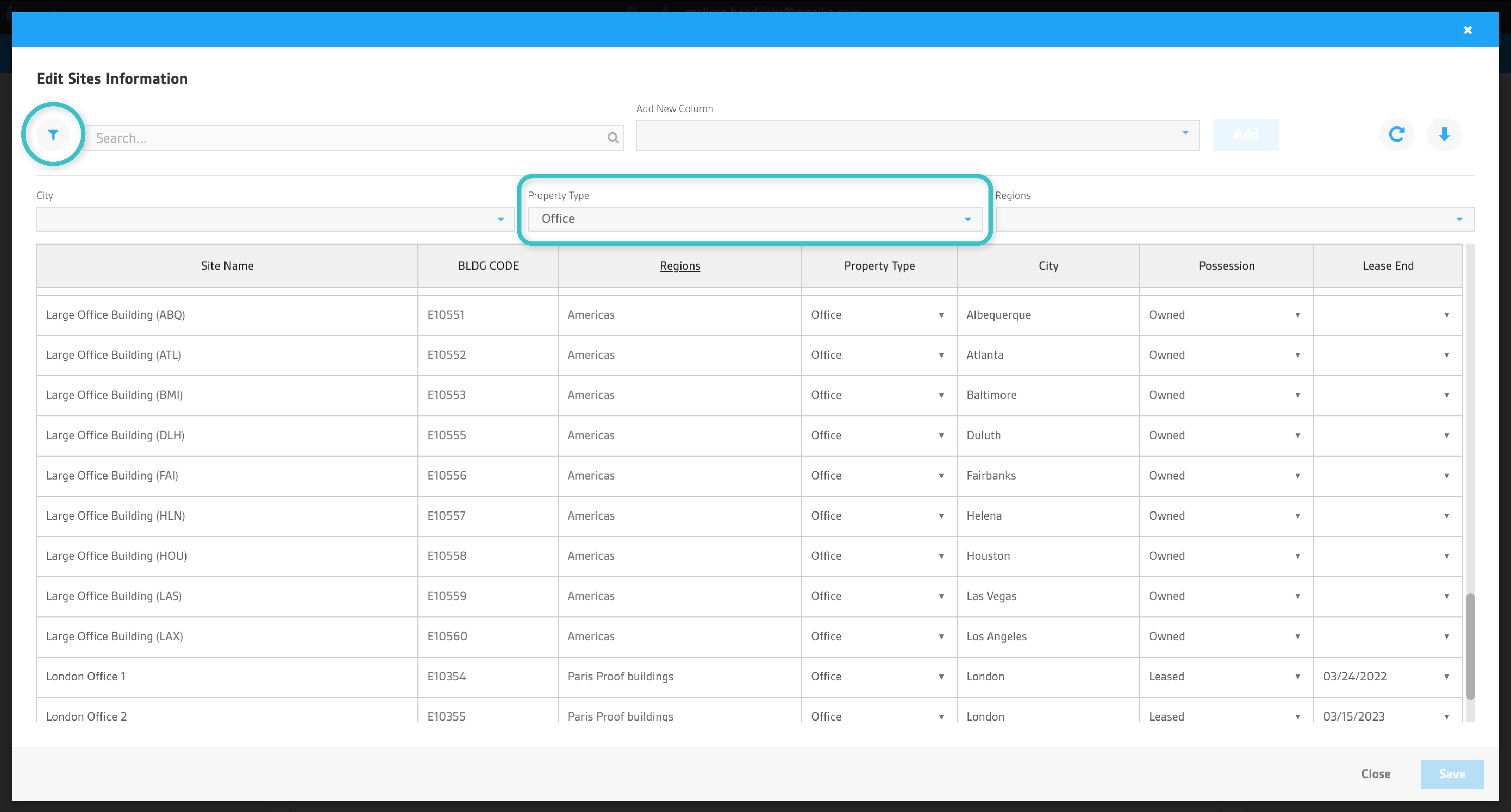 Add New Site Modal