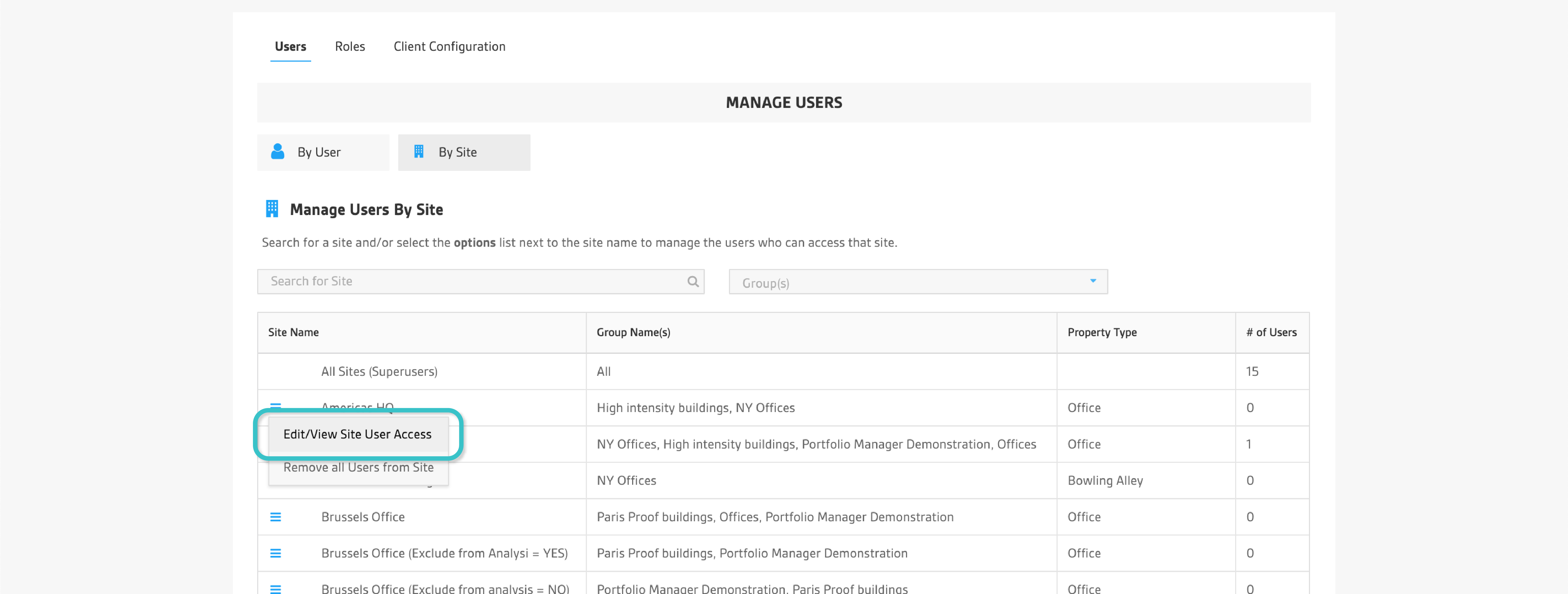 Add New Site Modal