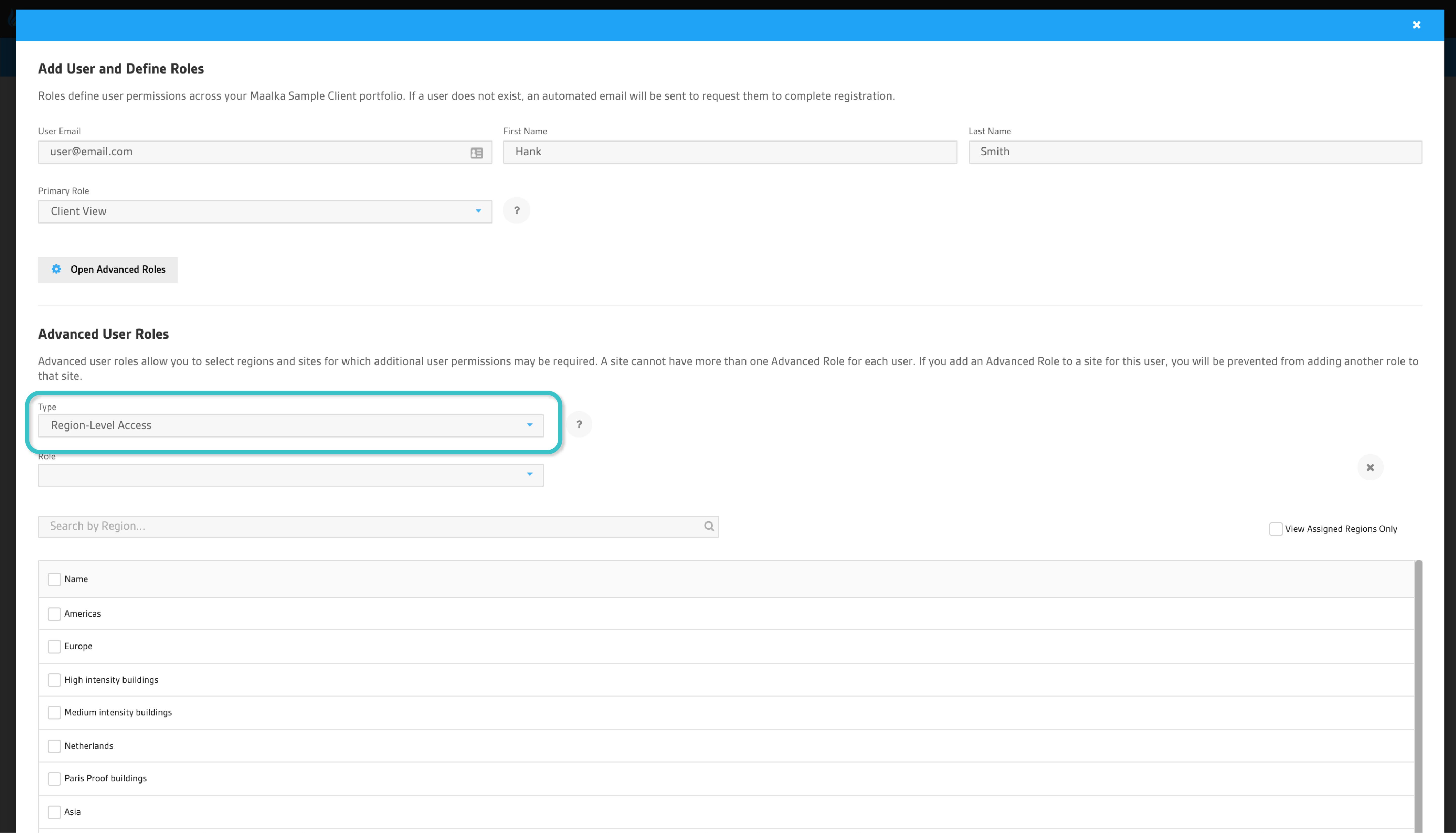 Add New Site Modal