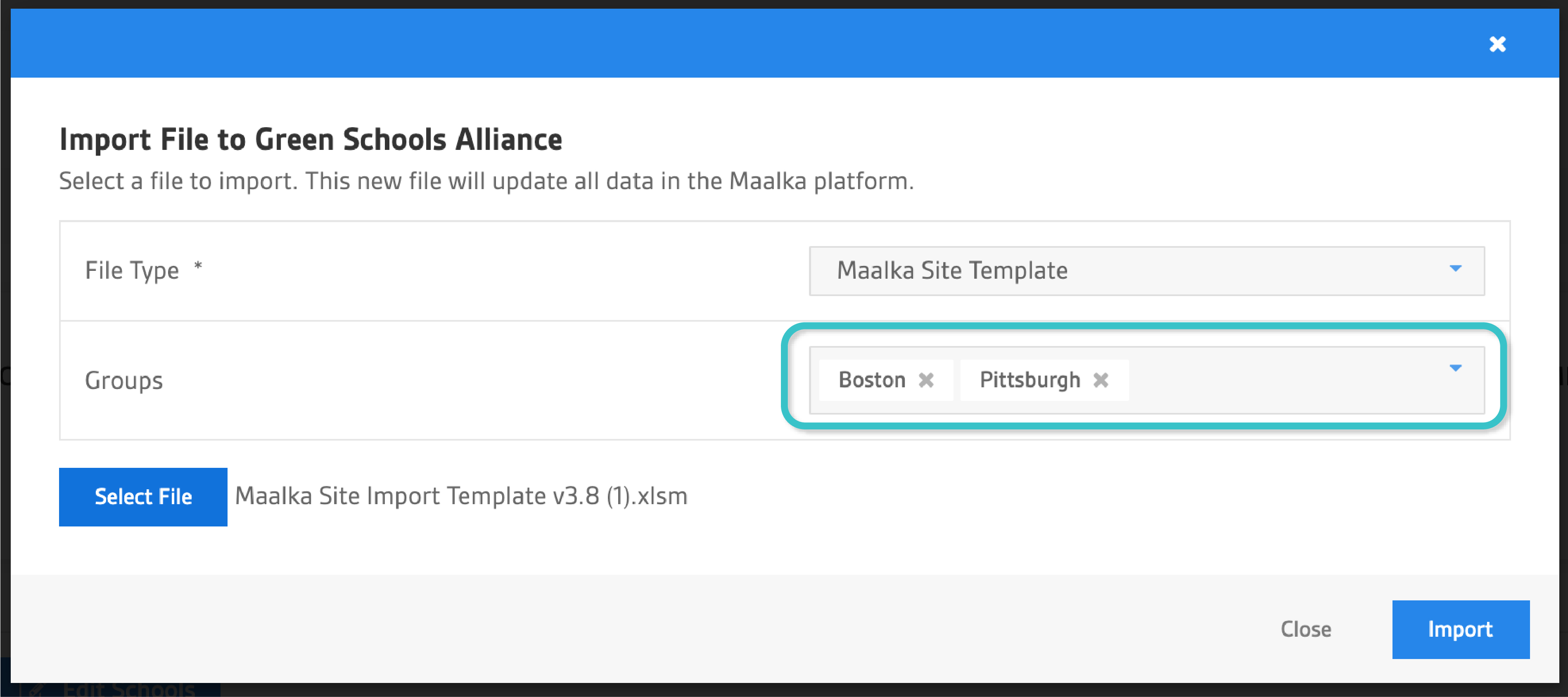 Add New Site Modal