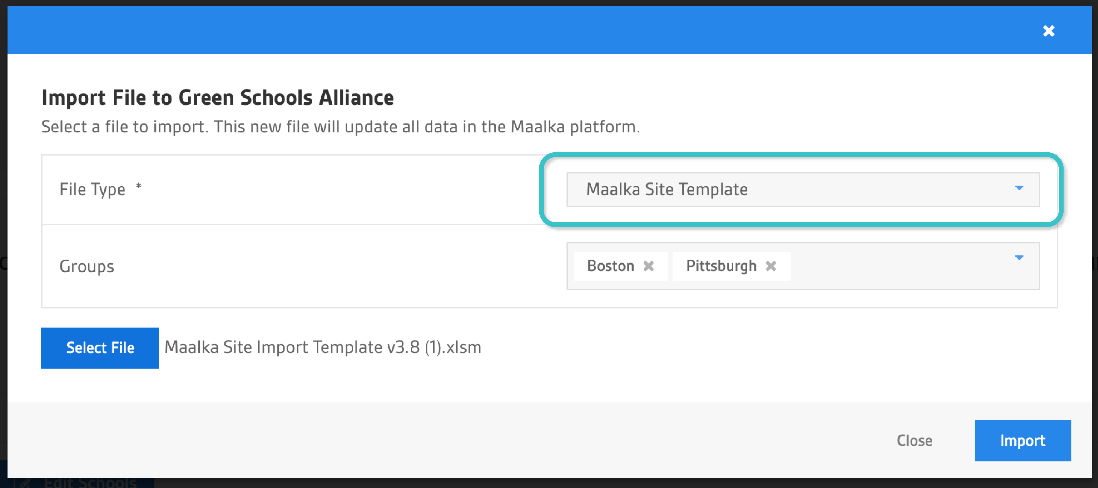Add New Site Modal