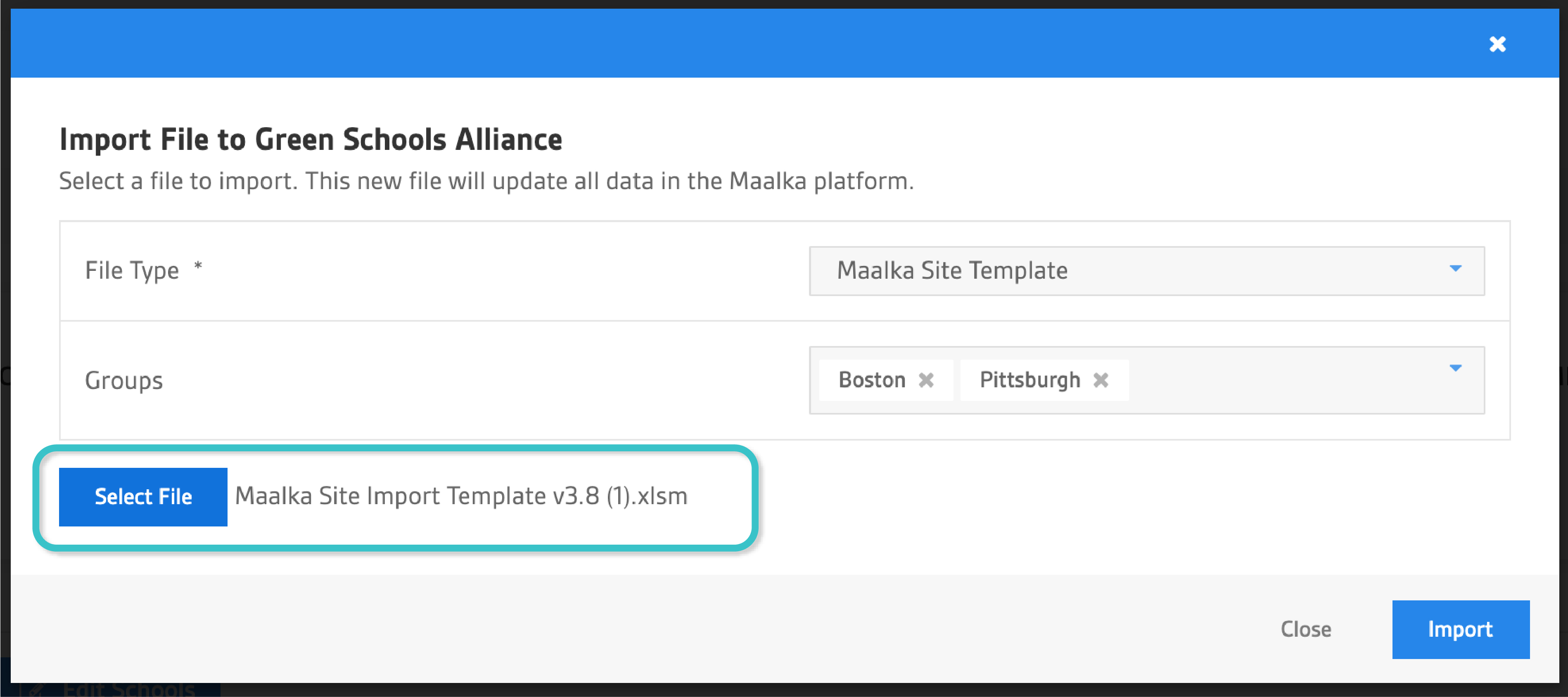 Add New Site Modal
